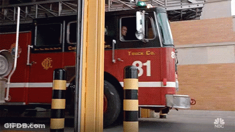 Red Fire Truck Number 31 GIF