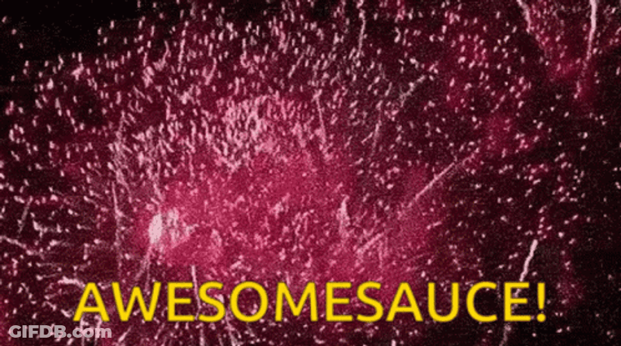 Red Fireworks Awesome Sauce GIF