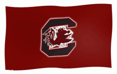 Red Flag With Black C And Rooster GIF