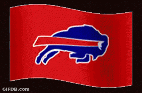 Red Flag With Buffalo Bills Logo GIF