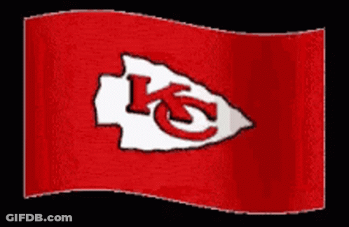 Red Flag With KC Logo Waving GIF