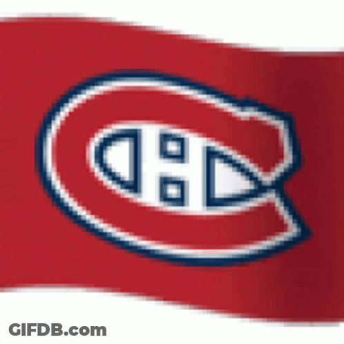 Red Flag With White And Blue Circle Letter C GIF