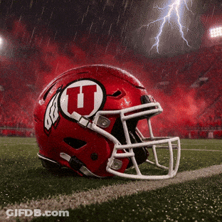 Red Football Helmet With U GIF