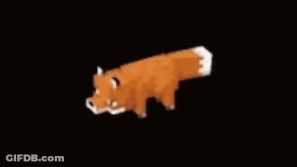 Red Fox Flying Through Air On Black Background GIF