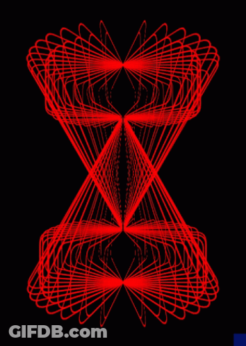 Red Geometric Hourglass Design GIF