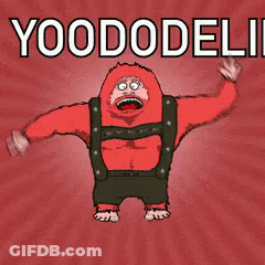 Red Gorilla Saying Ay Hih Ih Yoododelidod GIF