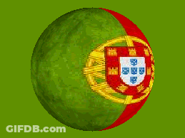Red Green And Gold Flag With Coat Of Arms GIF
