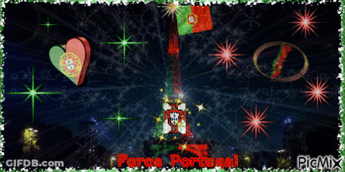 Red Green Gold Flag With Coat Of Arms GIF