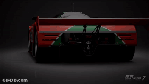 Red Green Mazda Race Car Gran Turismo 7 GIF