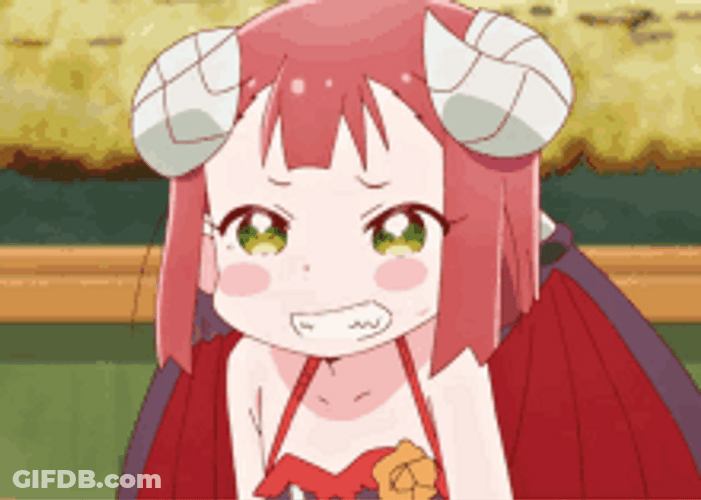 Red Hair Angry Anime Demon Lord Girl Mao GIF