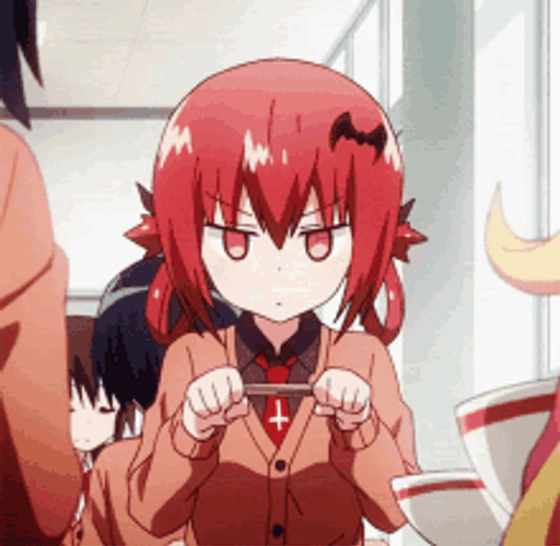 Red Hair Anime Angry Satania Gabriel Dropout GIF