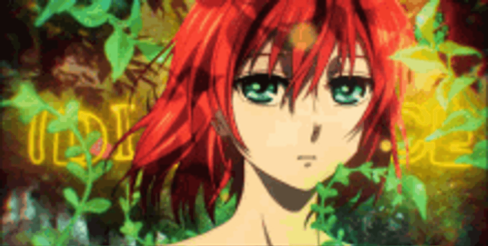 Red Hair Anime Girl Chise Hatori Ancient Magus GIF