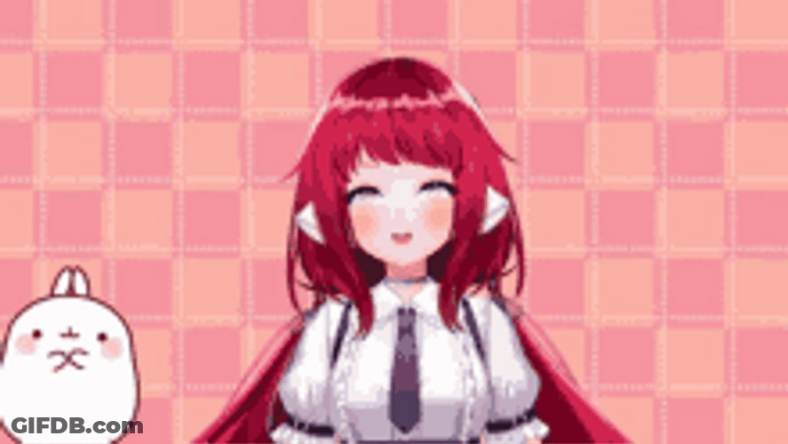 Red Hair Anime Girl Smile Touhou Project GIF