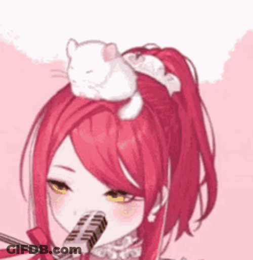 Red Hair Anime Girl Touhou Project Singing GIF