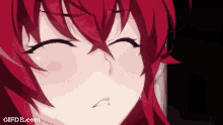 Red Hair Anime Rias Gremory High School Dxd GIF
