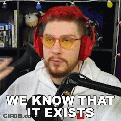 Red Hair Beard Man With Headphones Sunglasses Says We Know That It Exists GIF