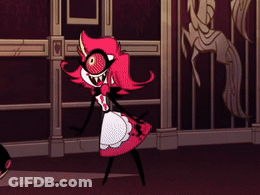 Red Hair Big Eye Cartoon Character Dancing GIF