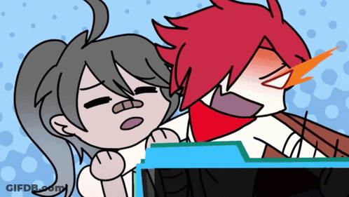 Red Hair Boy And Grey Hair Girl GIF