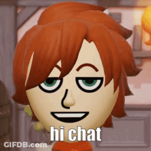 Red Hair Cartoon Character Saying Hi Chat GIF
