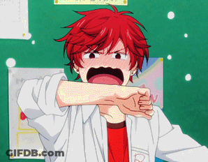 Red Hair Cartoon Character With R On Shirt GIF