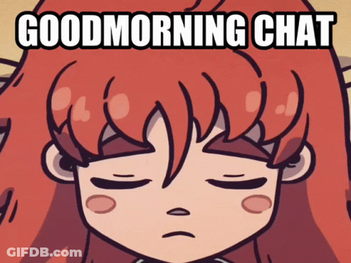 Red Hair Cartoon Girl Good Morning Chat GIF
