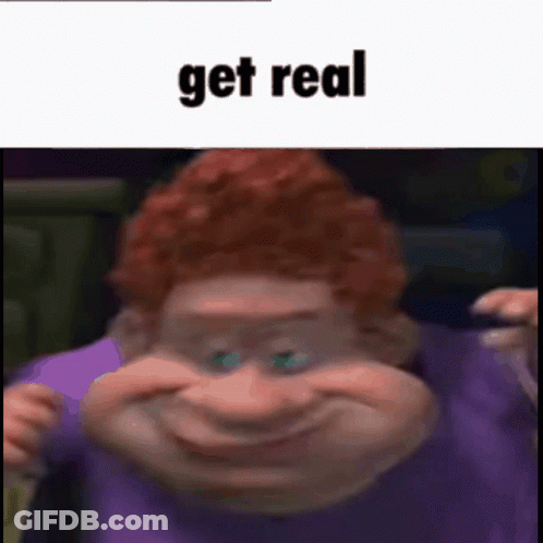 Red Hair Cartoon Saying Get Real GIF