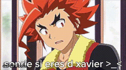 Red Hair Cartoon Saying Sonrie Si Eres D Xavier GIF