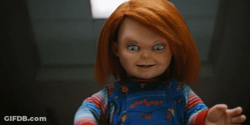 Red Hair Doll In Blue Overalls Saying Goodbye GIF