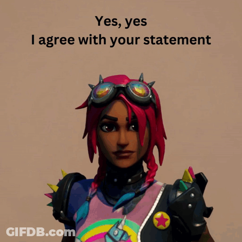 Red Hair Goggles Saying Yes Yes I Agree With Your Statement GIF