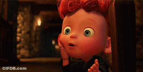 Red Hair Green Eyes Cartoon Character Covering Mouth GIF