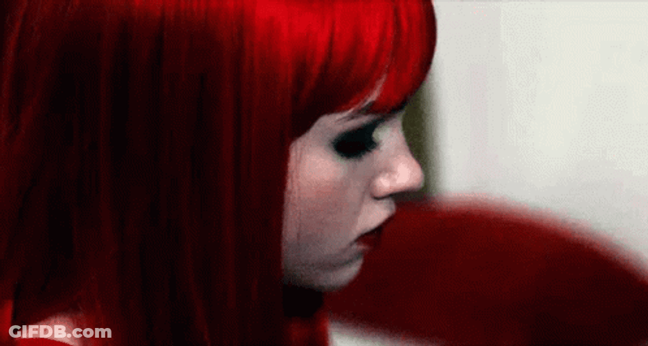 Red Hair India Eisley Looking Up GIF