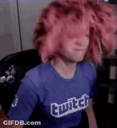Red Hair Lady Headbang Twitch GIF