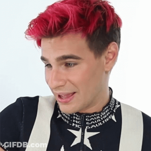 Red Hair Man In Black And White Star Sweater GIF