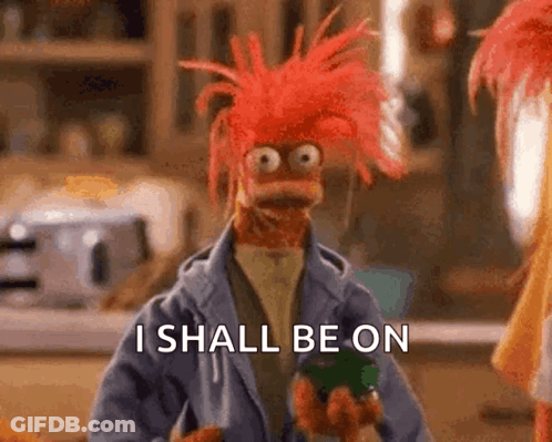 Red Hair Muppet Holding Green Bottle I Shall Be On GIF