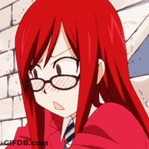 Red Hair Shy Blush Anime Ezra Scarlet Fairy GIF