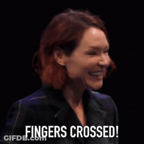Red Hair Woman Cross Fingers GIF