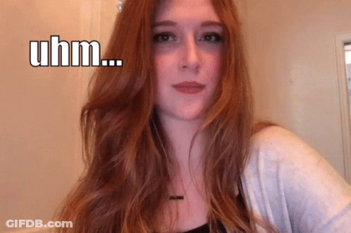 Red Hair Woman Making Funny Face Saying Uhm GIF