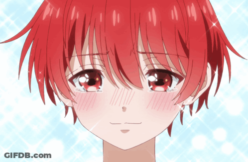 Red Haired Anime Character Close Up GIF