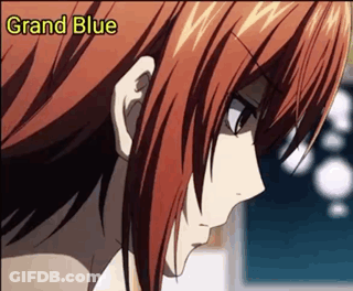 Red Haired Anime Character Grand Blue GIF