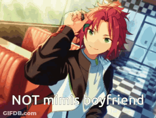 Red Haired Anime Character Not Mimis Boyfriend GIF