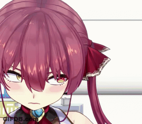 Red-Haired Anime Character With Blue Necklace GIF