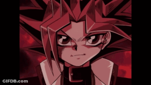 Red-Haired Anime Character With L On Neck GIF