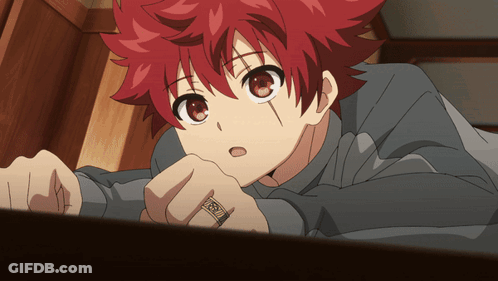 Red Haired Anime Character With Ring GIF