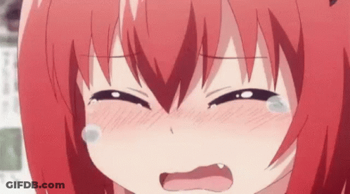 Red Haired Anime Girl Crying Tears GIF