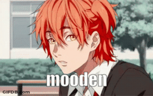 Red-Haired Boy In Suit Saying Mooden GIF