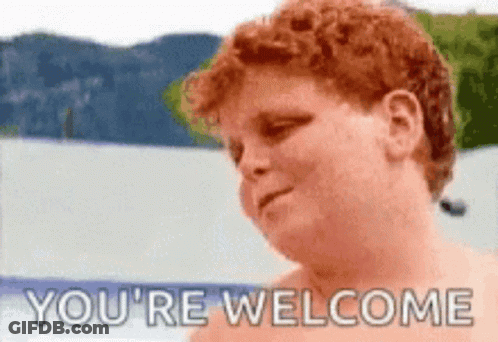 Red Haired Boy Saying You're Welcome GIF
