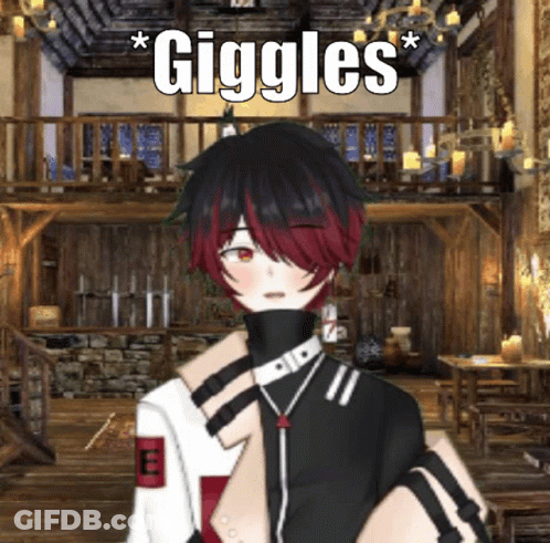 Red-Haired Cartoon Character Giggles GIF