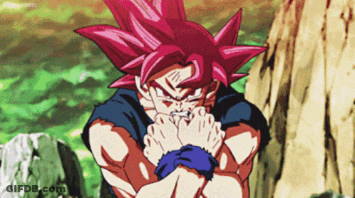 Red-Haired Cartoon Character In Front Of Rocky Cliff GIF