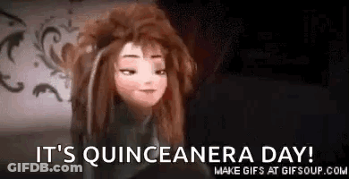 Red Haired Girl Happy Quinceanera Day GIF