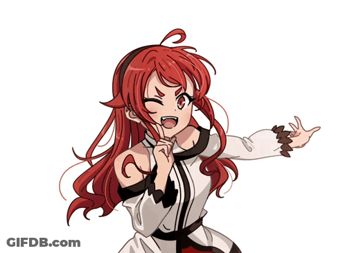 Red-Haired Girl In White Dress Making Funny Face GIF